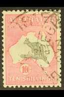 1931-36  10s Grey And Pink Kangaroo, SG 136, Very Fine Used. For More Images, Please Visit Http://www.sandafayre.com/ite - Andere & Zonder Classificatie