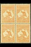 1931-36  6d Chestnut Kangaroo, SG 132, Never Hinged Mint BLOCK OF FOUR. (4 Stamps) For More Images, Please Visit Http:// - Andere & Zonder Classificatie