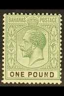 1912-19  £1 Dull Green & Black, Wmk Mult Crown CA, SG 89, Fine Mint. For More Images, Please Visit Http://www.sandafayre - Sonstige & Ohne Zuordnung