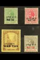 1918  War Tax Set Overprinted "SPECIMEN", SG 96s/99s, Very Fine Mint (4 Stamps) For More Images, Please Visit Http://www - Altri & Non Classificati