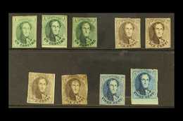 1861 IMPERF MEDALLIONS MINT/UNUSED GROUP  An Attractive Selection Presented On A Stock Card With Shades That Includes 18 - Andere & Zonder Classificatie