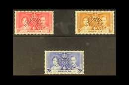 1937  Coronation Set Complete Perforated "Specimen", SG 107s/9s, Very Fine Mint, Large Part Og. (3 Stamps) For More Imag - Bermuda