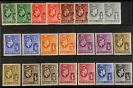 1938-47  Definitive Set Complete With ALL Paper Variants, SG 110/21, Very Fine Mint, A Few Are Never Hinged (22 Stamps)  - British Virgin Islands