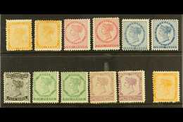 1863-68 FRESH MINT SELECTION  On A Stock Card. Includes 1863 Perf 11½-12 1d Yellow Orange (x2), 2d Rose (x2), 3d Blue, 3 - Andere & Zonder Classificatie