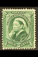 1893 STAMP ESSAY.  1893 3c Green "Widow's Weeds" Design Essay Inscribed "Pince Edwards Islands" On Thick Gummed Paper, P - Other & Unclassified