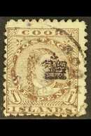 1899  1d Brown (British Crown Opt), SG 22, Good, Cds Used For More Images, Please Visit Http://www.sandafayre.com/itemde - Cook Islands