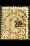 1899  1d Brown (British Crown Opt), SG 22, Good, Cds Used For More Images, Please Visit Http://www.sandafayre.com/itemde - Cookinseln