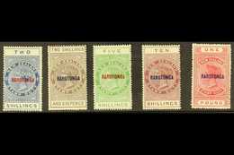 1921-23  Postal Fiscal (QV Tall Type) Set, SG 76/80, Very Fine Mint (5 Stamps) For More Images, Please Visit Http://www. - Cookinseln