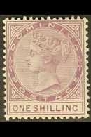 1886-90  1s Dull Magenta, Watermark Crown CA, SG 26, Fine Mint. For More Images, Please Visit Http://www.sandafayre.com/ - Dominica (...-1978)