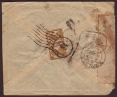 1945 INDIA USED IN:  (June) Envelope To Bombay, Bearing On The Flap KGVI 1a 3p Pair, Tied By Crisp DUBAI (Donaldson Type - Dubai