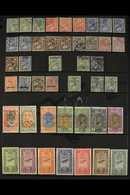 1895-1931 SMALL MOSTLY USED COLLECTION  On Stock Pages, Inc 1895 Set Used, Various Later Handstamps, 1925-28 1g On 3t Us - Etiopia