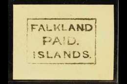 1869-76  "Falkland Islands Paid" Frank On Small Piece, SG FR1, Fine. For More Images, Please Visit Http://www.sandafayre - Falklandinseln