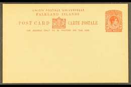 POSTAL STATIONERY  1938 1d Red-brown Postal Card (H&G 5 Or Heijtz P5) Very Fine Unused. Scarce, Only 444 Sold. For More  - Falklandinseln