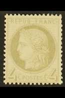 1871-76  4c Grey Ceres (SG 189, Yvert 52), Mint Large Part Gum, A Few Slightly Trimmed Perfs At Top Right, Very Fresh, C - Other & Unclassified