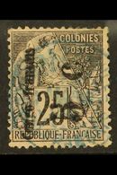 CONGO  1891 5c On 25c, Small "o", Reading Upwards, Yv 4a, Fine Used. For More Images, Please Visit Http://www.sandafayre - Autres & Non Classés