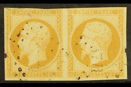 METELIN  1853-54 10c Imperf Napoleon, Type 1, Yvert 13c, Horizontal Pair With "3771" Small Numeral In Dotted Diamond Of  - Andere & Zonder Classificatie