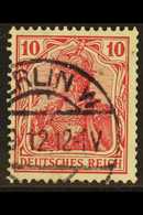 1905-13  10pf Karmin (carmine), Michel 86c I, Fine Used With Fully Dated Cds Cancel, Identified & Signed Jaschke BPP. Fo - Sonstige & Ohne Zuordnung