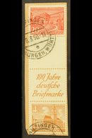 1949  Buildings Fully Perforated Vertical SE-TENANT STRIP Of 4 Containing 20pf + Blank Gutter + Printed Label + 4pf, Mic - Sonstige & Ohne Zuordnung