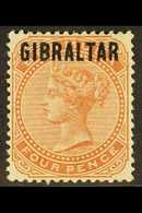 1886  4d Orange Brown "GIBRALTAR" Opt'd, SG 5, Very Fine Mint For More Images, Please Visit Http://www.sandafayre.com/it - Gibraltar
