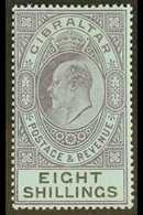 1903  (wmk CA) KEVII 8s Dull Purple And Black/blue, SG 54, Very Fine Mint. For More Images, Please Visit Http://www.sand - Gibraltar