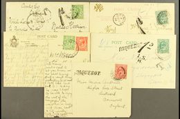 1903-1934  A Group Of Picture Postcards Bearing Great Britain Stamps, Two Posted To Gibraltar With "Gibraltar" Cds's And - Gibilterra