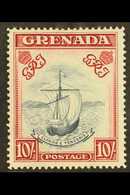 1938-50  10s Slate Blue And Carmine Lake, Wide Printing, Perf 14, SG 163d, Very Fine Mint. For More Images, Please Visit - Grenada (...-1974)