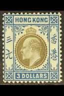 1904-06  $3 Slate And Dull Blue, SG 88, Fine Mint. For More Images, Please Visit Http://www.sandafayre.com/itemdetails.a - Andere & Zonder Classificatie