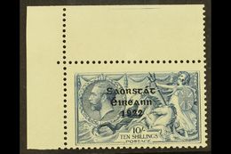 1922-23  10s Dull Grey-blue Seahorses With "Saorstat" Overprint (SG 66) With MAJOR RE-ENTRY (position R. 1/1) Variety, H - Andere & Zonder Classificatie
