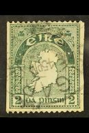 1922-34  2d Grey-green PERF 15 X IMPERF Experimental Coil Variety (SG 74b, Hibernian D4cii), Used With "Loch Garman" Cds - Andere & Zonder Classificatie