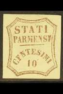 PARMA - PROVISIONAL GOVERNMENT  1859 10c Brown, Variety "CFN For CEN", Sass 14e, Very Fine Mint No Gum. Cat Sass €2400 ( - Non Classés