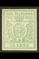 PARMA  1857 25c Fleur De Lys Proof In Green, Sass P2,  Superb Mint. For More Images, Please Visit Http://www.sandafayre. - Unclassified