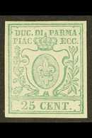 PARMA  1857 25c Fleur De Lys Proof In Green, Sass P2,  Superb Mint. For More Images, Please Visit Http://www.sandafayre. - Non Classés