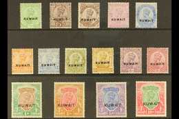 1923-24  First Issue Complete Set, SG 1/15, Mint Lightly Hinged (15 Stamps) For More Images, Please Visit Http://www.san - Kuwait