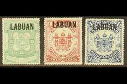 1896  25c, 50c And $1 Arms, SG 80/82, Fine Mint. (3 Stamps) For More Images, Please Visit Http://www.sandafayre.com/item - North Borneo (...-1963)