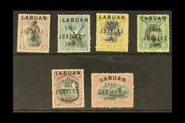 1896  Jubilee Set, SG 83/88, Mainly Good To Fine Mint, The 1c With Unusually Pale Overprint. (6 Stamps) For More Images, - Borneo Del Nord (...-1963)