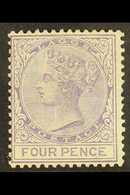1884-86  4d Pale Violet, SG 24, Very Fine Mint. For More Images, Please Visit Http://www.sandafayre.com/itemdetails.aspx - Nigeria (...-1960)