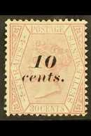 1880  10c On 30c Claret, SG 46, Mint With Large Part Gum. For More Images, Please Visit Http://www.sandafayre.com/itemde - Straits Settlements