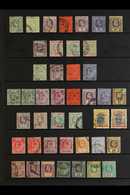1902-12 USED KEVII COLLECTION  Presented On A Stock Page & Includes 1902-03 CA Wmk Ranges To 50c Shades, 1903-04 Set, 19 - Straits Settlements