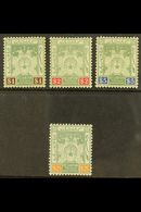KELANTAN  1911 $1 Green And Brown To $25 Green And Orange, SG 9a - 12, Very Fine Mint. (4 Stamps) For More Images, Pleas - Sonstige & Ohne Zuordnung