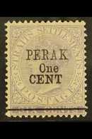 PERAK  1891 1c On 6c Lilac, SG 46, Very Fine And Fresh Mint. For More Images, Please Visit Http://www.sandafayre.com/ite - Andere & Zonder Classificatie