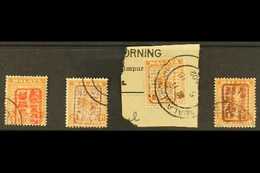 GENERAL ISSUES  1942 Negri Sembilan 2c Orange With T1 Overprint In Red, Violet, Black And Brown (SG J162/a/b/c), Fine Us - Sonstige & Ohne Zuordnung