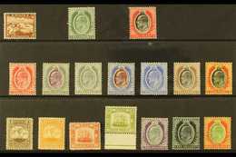 1904-14 KEVII  MCA Wmk Definitive Set, SG 45/63, Very Fine Mint (17 Stamps) For More Images, Please Visit Http://www.san - Malta (...-1964)