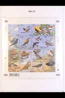 2000-2013 COMPLETE NHM COLLECTION  Presented In A Hingeless DAVO Album, All Different & Includes The 2001 Birds Sheetlet - Malta (...-1964)