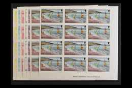 1986 IMPERF PROGRESSIVE COLOUR PROOFS.  An Attractive, Never Hinged Mint Collection Of IMPERF PROOFS Of The Tourism Set  - Montserrat