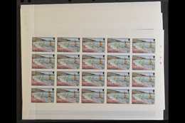 1986 IMPERF PROGRESSIVE COLOUR PROOFS - HALF SHEETS Of 20.  An Attractive, Never Hinged Mint Collection Of IMPERF PROOFS - Montserrat