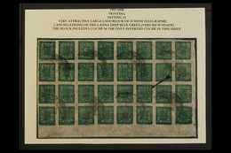 1917-30 IMPRESSIVE LARGE MULTIPLE  4a Deep Blue-green, SG 41, Scott 17, Or Hellrigl 43, From Setting 11, A Used With Tel - Nepal