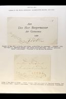 1815-1879 OFFICIAL MAIL.  An Interesting Collection Of Stampless ENTIRE LETTERS Nicely Written Up On Leaves, Showing Ran - Andere & Zonder Classificatie