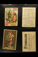STAMP DESIGNS ON ADVERTISING CARDS - CIRCA 1908  An Attractive Group Of Colourful, Continental Advertising Cards, Two Di - Other & Unclassified