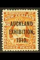 1913  3d Chestnut "AUCKLAND EXHIBITION 1913" Opt'd. SG 414, Very Fine Mint For More Images, Please Visit Http://www.sand - Sonstige & Ohne Zuordnung