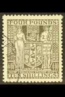 1931-40  Postal Fiscal £4.10s Deep Olive Grey, SG F167, Cat £2250 If Postally Used, Cds Used (likely Fiscal Cancel) For  - Other & Unclassified